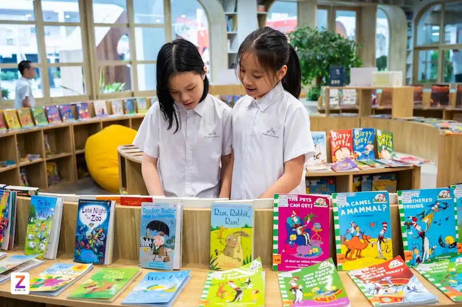 THÚC ĐẨY VĂN HÓA ĐỌC: THƯ VIỆN 500M2 VỚI HƠN 10.000 ĐẦU SÁCH TẠI TRƯỜNG TIỂU HỌC QUỐC TẾ ALASKA