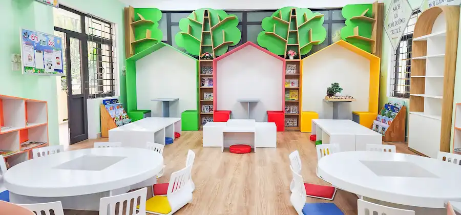 Thư viện thông minh tại Trường Tiểu học Số 2 Hòa Khương - Không gian học tập hiện đại, thúc đẩy văn hoá đọc