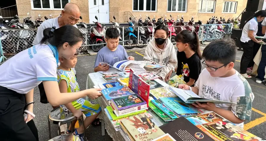 Hội sách Thiếu nhi TPHCM tổ chức tại Bệnh viện Nhi đồng 1