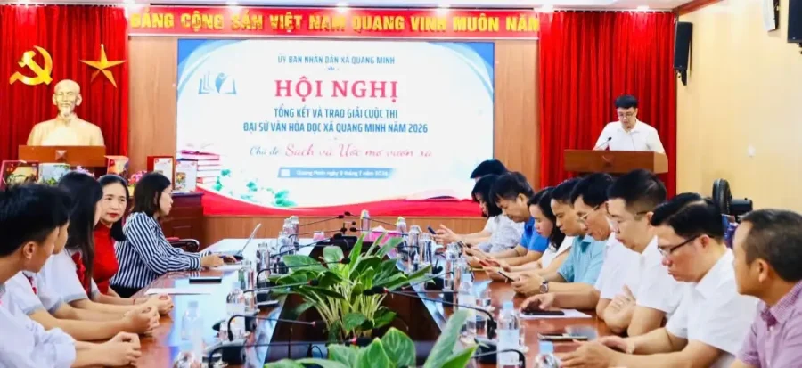 Lễ tổng kết và trao giải cuộc thi Đại sứ Văn hóa đọc năm 2026 tại xã Quang Minh