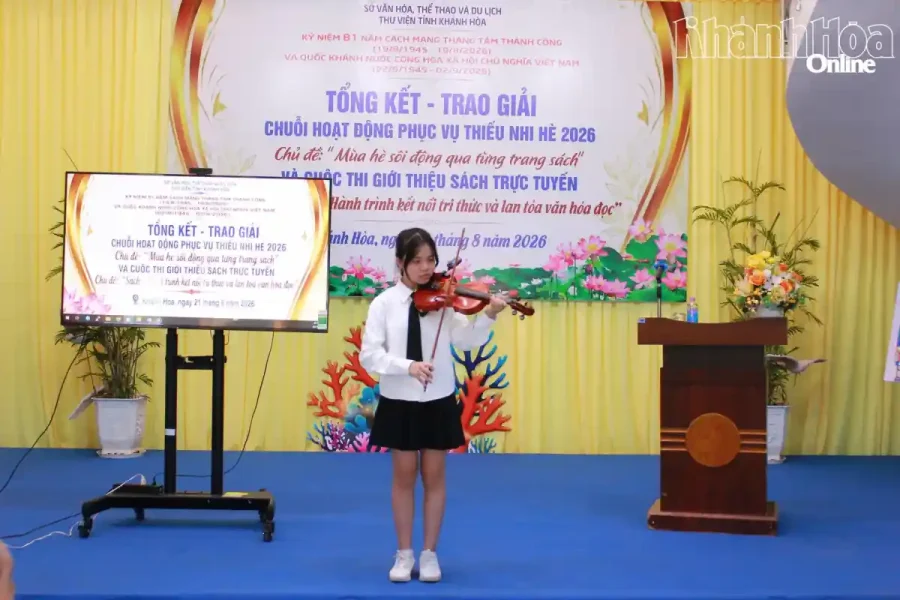 Lễ tổng kết và trao giải chuỗi hoạt động hè 2026 tại Thư viện tỉnh Khánh Hòa