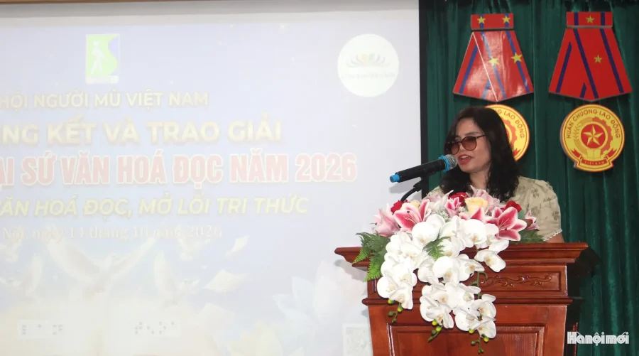 Quang cảnh lễ trao giải cuộc thi Đại sứ văn hóa đọc năm 2026